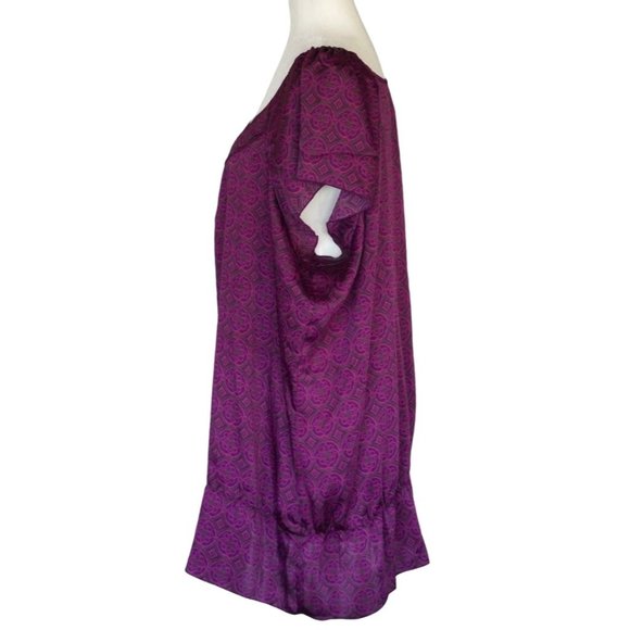 Mandala Print Top Womens Size 2X by Route 66 Purple Magenta - Picture 5 of 9